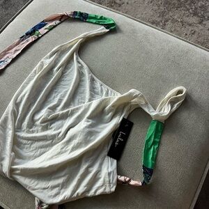 Lulus Tropical Halter Top Size Large